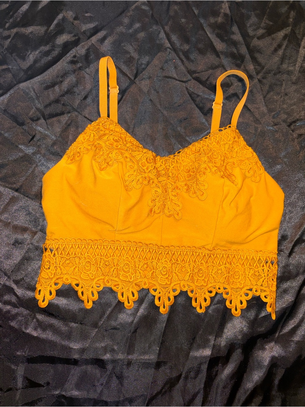 Mustard yellow Crop tank